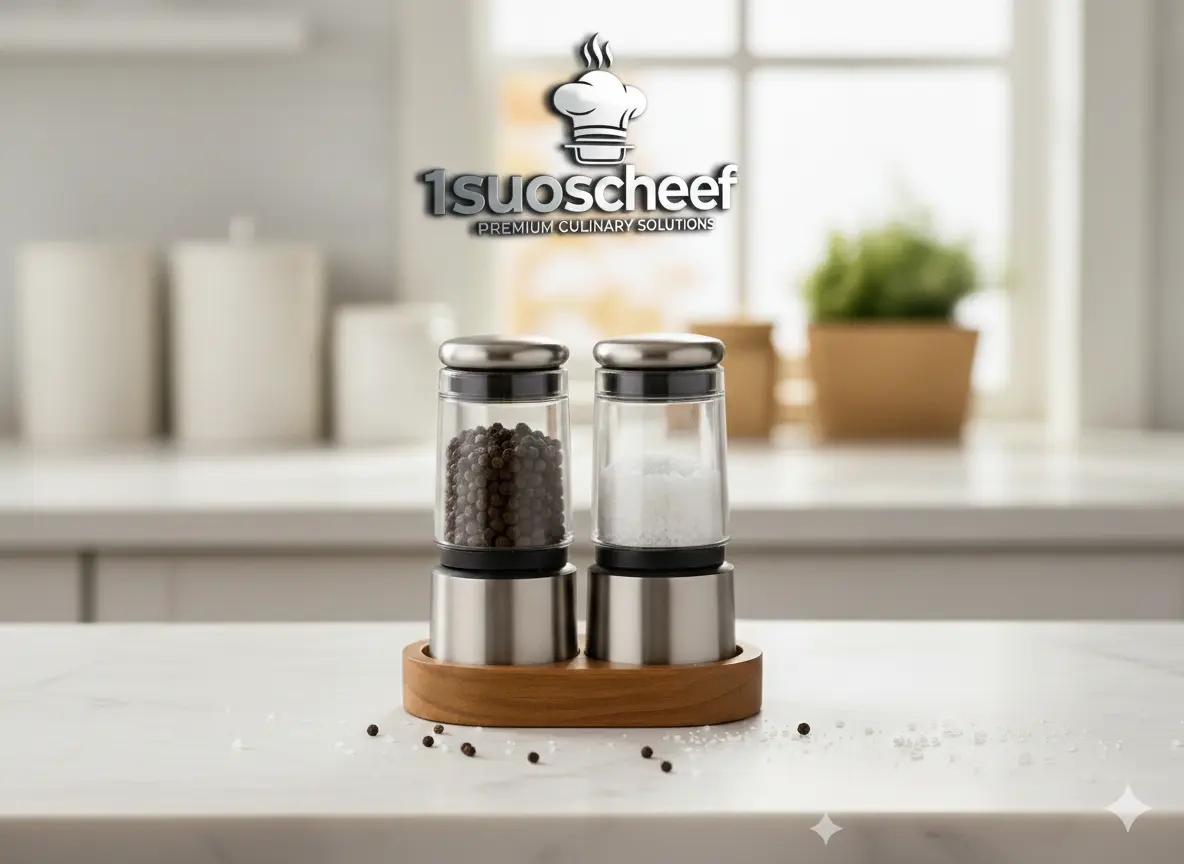 ست آسیاب نمک و فلفل دستی Best مدل KDL-662 (با پایه چوبی)