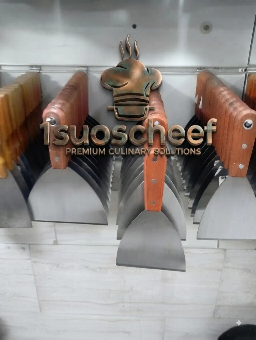 کاردک همبرگر دسته چوبی صنعتی