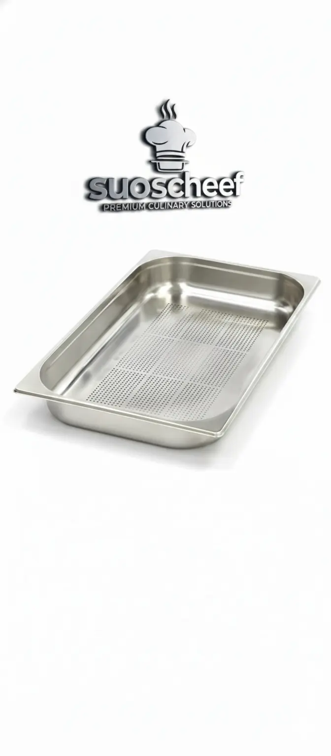 بن‌ماری پانچ  یک یکم استیل ضدزنگ عمق ۱۰ سانتی‌متر | مکث سیلور | سوشِف