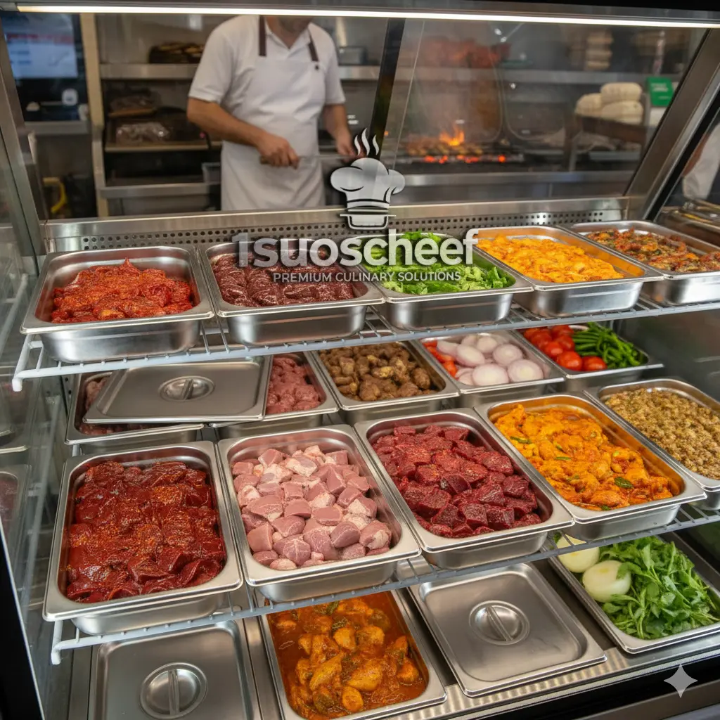 بنماری ۱/۱ استیل عمق ۴ سانتیمتر مکث سیلور (مدل ویترینی) - فروشگاه سوشف