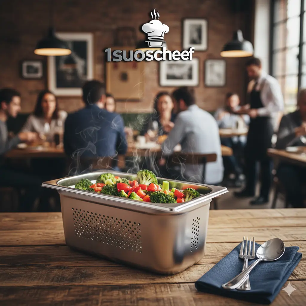 بن‌ماری پانچ ۱/۳ عمق ۱۰ سانت مکث سیلور (Max Silver) - استیل ضد زنگ