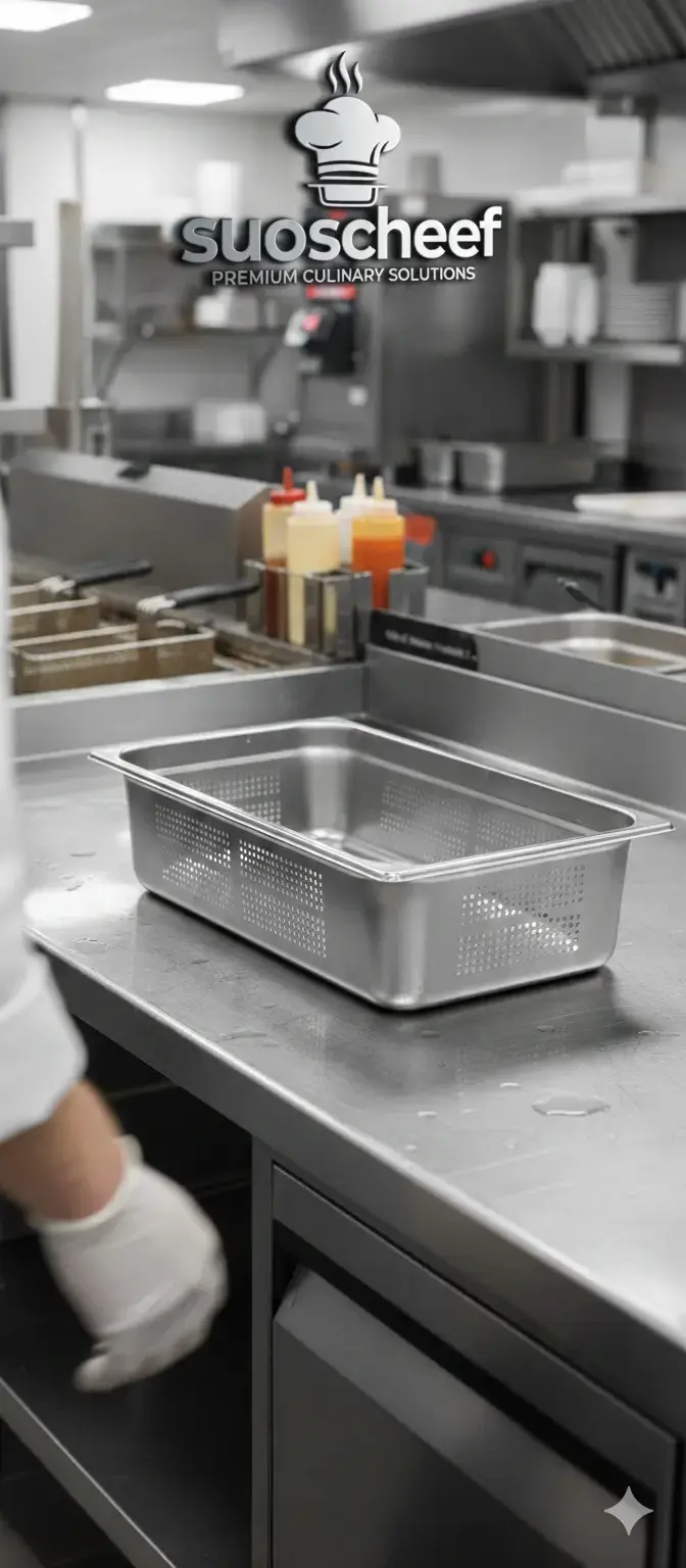 بن‌ماری پانچ استیل یک یکم مکث سیلور | عمق ۱۵ سانتیمتر | ورق ۰.۸ میلیمتر