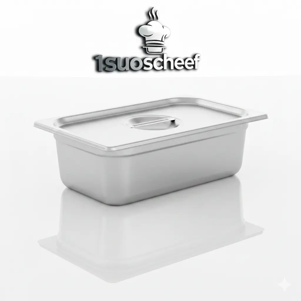 لگن بن ماری استیل ۱/۳ عمق ۱۰ سانتی‌متر برند مکث سیلور (Max Silver)